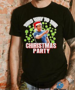 Tom Cruise this way to the Christmas party Santa hat funny shirt