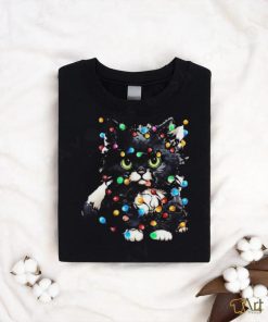 Top cute Cat and light christmas 2023 shirt