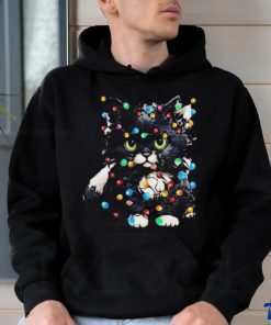 Top cute Cat and light christmas 2023 shirt