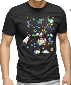 Top cute Cat and light christmas 2023 shirt