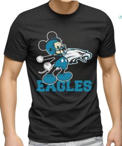 Top mickey Mouse cartoon NFL Philadelphia Eagles football player helmet logo shirt