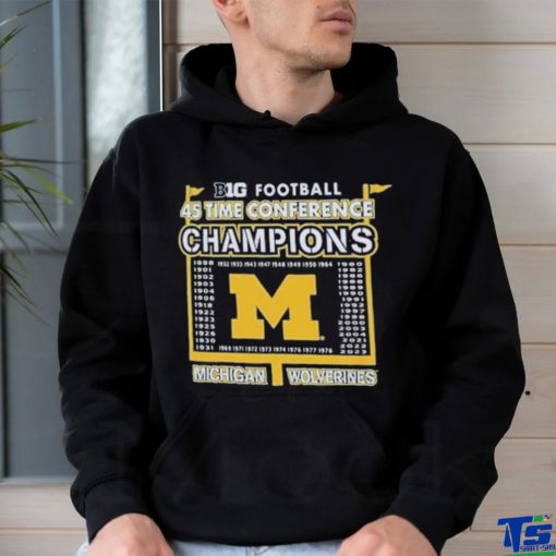 Top official Michigan Wolverines 2023 Big Ten 45 time Conference Champions shirt