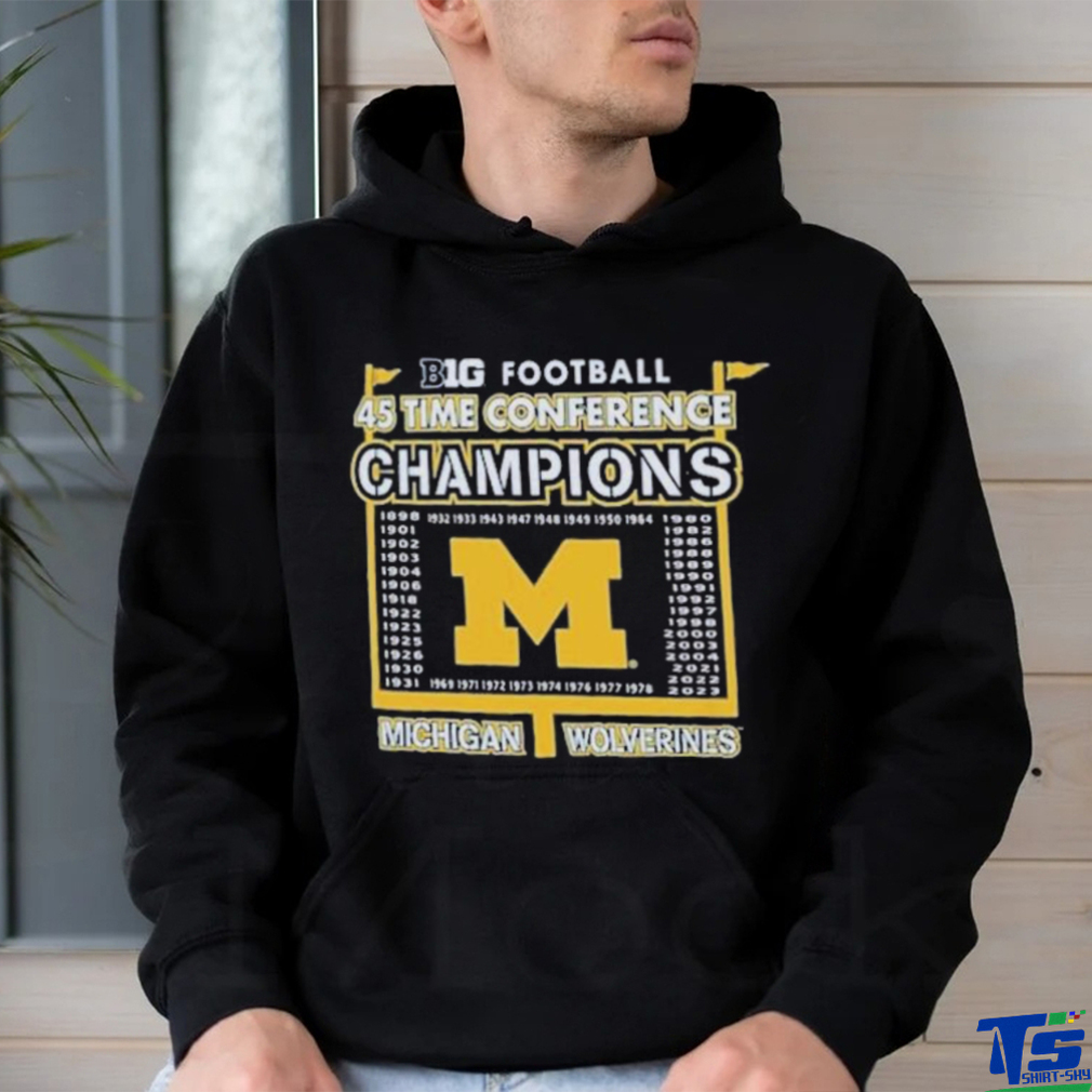 Top official Michigan Wolverines 2023 Big Ten 45 time Conference Champions shirt Top official Michigan Wolverines 2023 Big Ten 45 time Conference Champions shirt