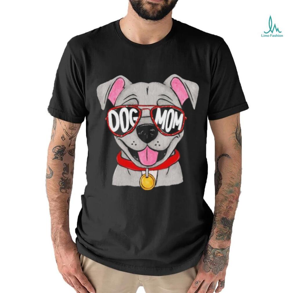 Top pit Bull Glasses Dog Mom shirt Top pit Bull Glasses Dog Mom shirt