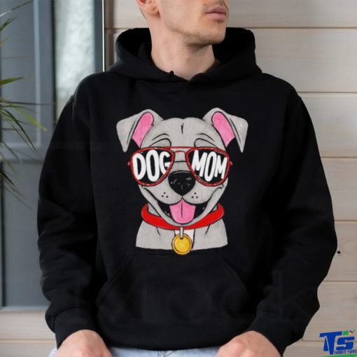 Top pit Bull Glasses Dog Mom shirt