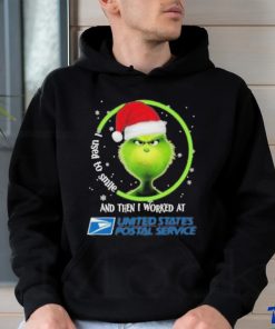 Top santa Grinch I used to smile and the I worked at USPS 2023 christmas shirt