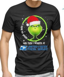 Top santa Grinch I used to smile and the I worked at USPS 2023 christmas shirt