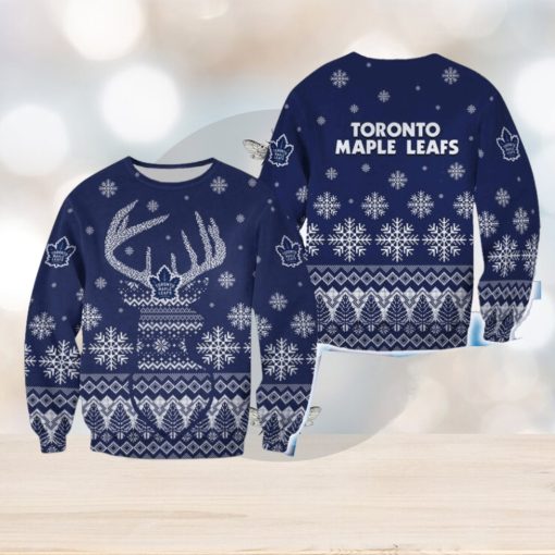 Toronto Maple Leafs Christmas Reindeer Cocoa 3D Sweater For Fans Gift Christmas