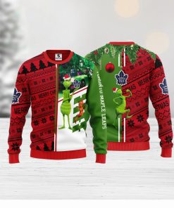 Toronto Maple Leafs Grinch & Scooby doo Christmas Ugly Sweater 1