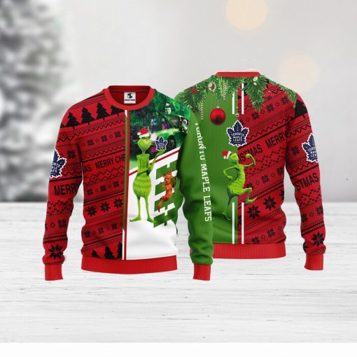 Toronto Maple Leafs Grinch & Scooby doo Christmas Ugly Sweater 1