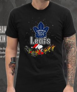 Toronto Maple Leafs NHL Santa Snoopy and Woodstock Christmas T Shirt