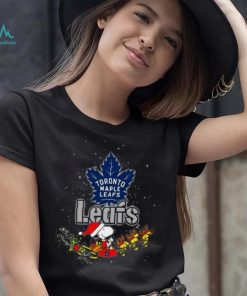 Toronto Maple Leafs NHL Santa Snoopy and Woodstock Christmas T Shirt