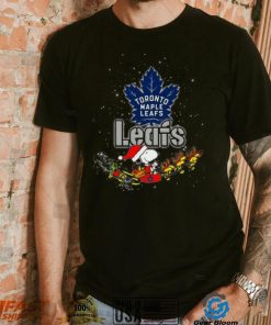 Toronto Maple Leafs NHL Santa Snoopy and Woodstock Christmas T Shirt