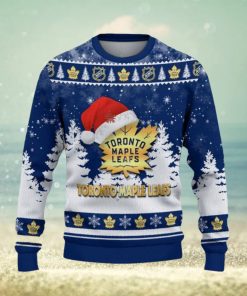 Toronto Maple Leafs Ugly Christmas Sweater Tree Santa Hat Car For Fans Gift Familys Holidays