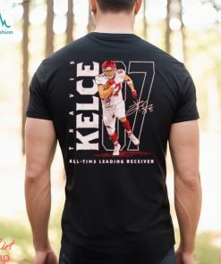 Travis Kelce 87 Kansas City Chiefs all time leading receiver signature shirt