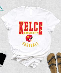 Travis Kelce Kansas City Chiefs football helmet logo retro shirt
