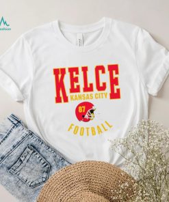 Travis Kelce Kansas City Chiefs football helmet logo retro shirt