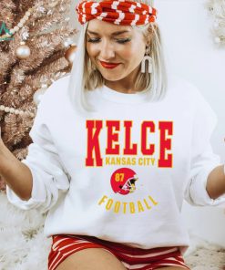 Travis Kelce Kansas City Chiefs football helmet logo retro shirt