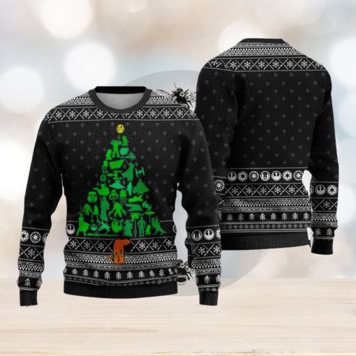 Tree Ugly Christmas Sweater Star Movie Character Gift For Men Women Superhero