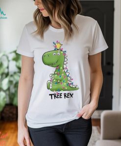 Tree rex dinosaur christmas costume xmas tree light boys t shirt