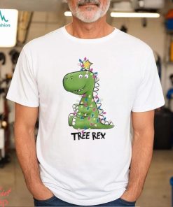 Tree rex dinosaur christmas costume xmas tree light boys t shirt