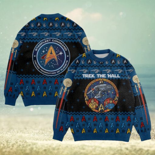 Trek The Hall Starfleet Command United Federation Of Planets Ugly Christmas Sweater