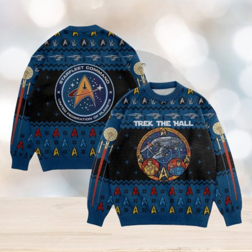 Trek The Hall Starfleet Command United Federation Of Planets Ugly Christmas Sweater