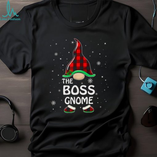 Trending Boss Gnome Buffalo Plaid Matching Family Christmas Pajama T Shirts
