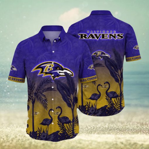 Trending NFL Baltimore Ravens Flower Summer Hawaiian Shirt