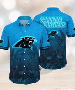 Trending NFL Carolina Panthers Flower Hawaiian Shirt
