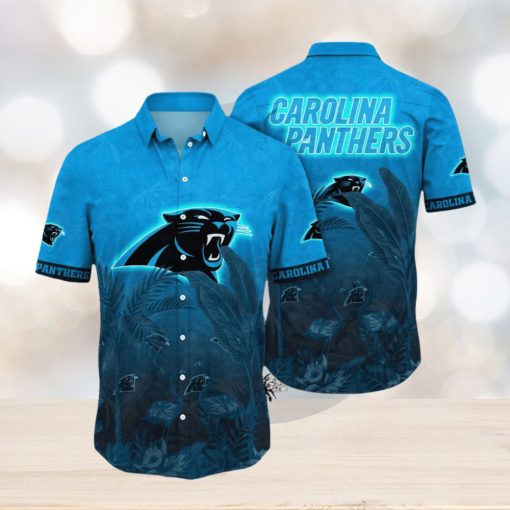 Trending NFL Carolina Panthers Flower Hawaiian Shirt