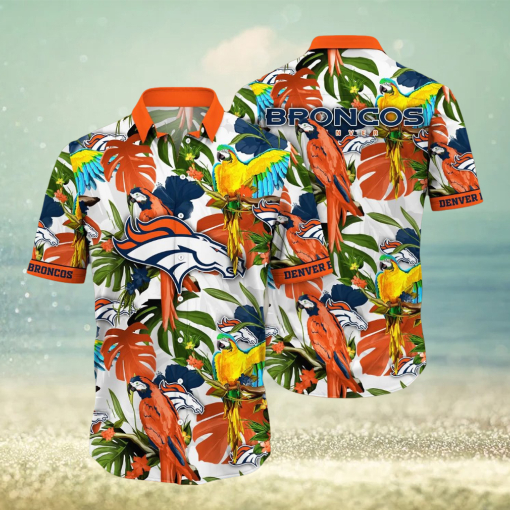 Trending NFL Denver Broncos Flower Summer Hawaiian Shirt Trending NFL Denver Broncos Flower Summer Hawaiian Shirt