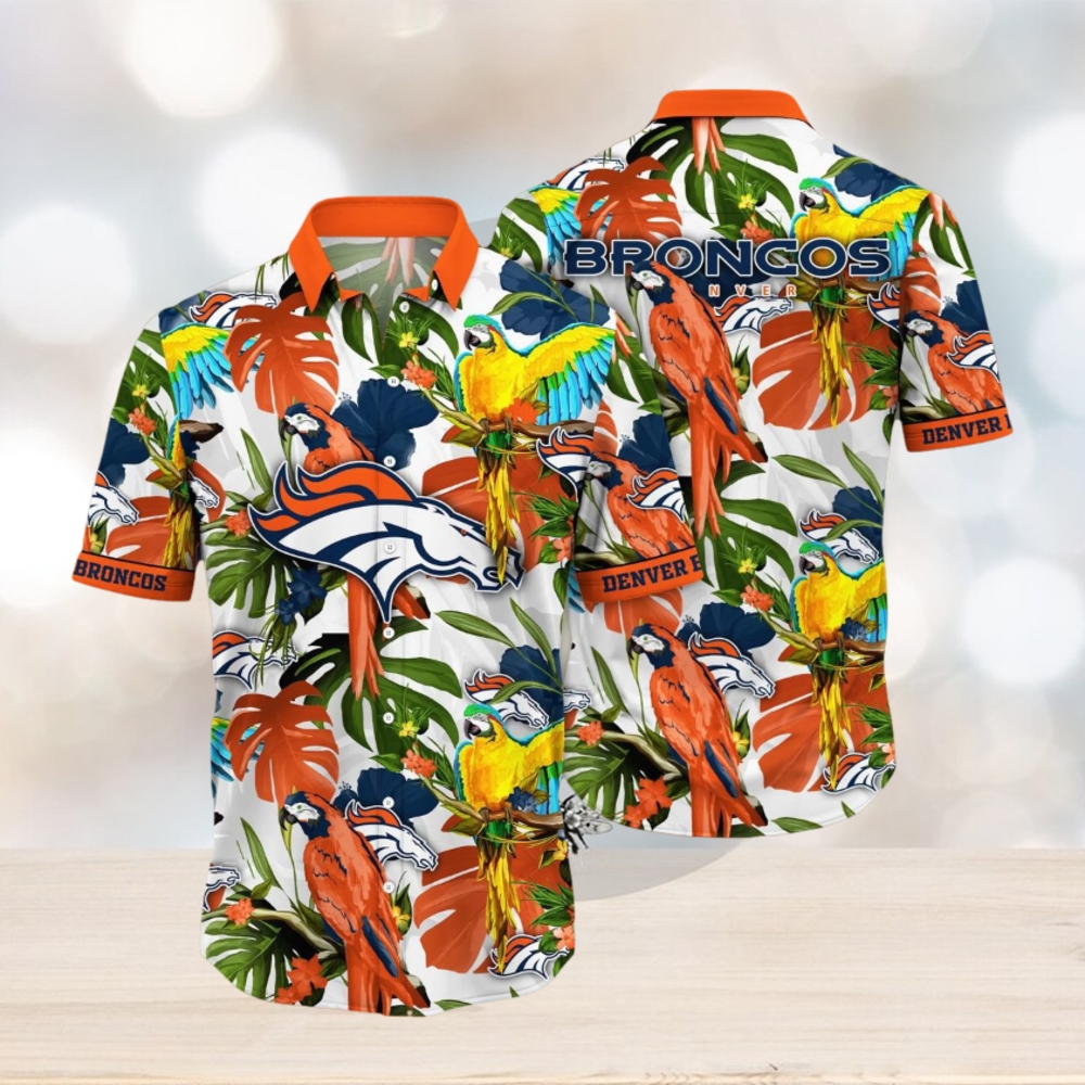 Trending NFL Denver Broncos Flower Summer Hawaiian Shirt Trending NFL Denver Broncos Flower Summer Hawaiian Shirt
