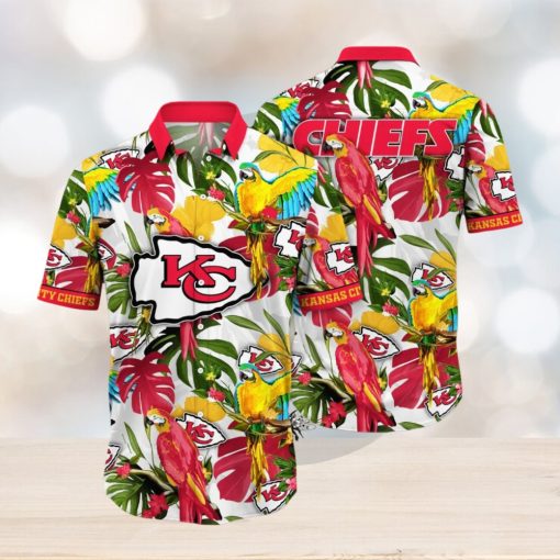 Trending NFL Kansas City Chiefs Summer Flower Hawaiian Shirt