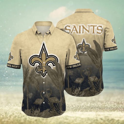 Trending NFL New Orleans Saints Flower Summer Hawaiian Shirt