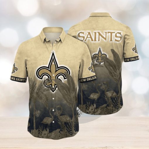 Trending NFL New Orleans Saints Flower Summer Hawaiian Shirt