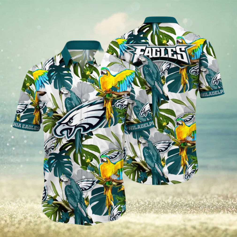 Trending NFL Philadelphia Eagles Flower Summer Hawaiian Shirt Trending NFL Philadelphia Eagles Flower Summer Hawaiian Shirt