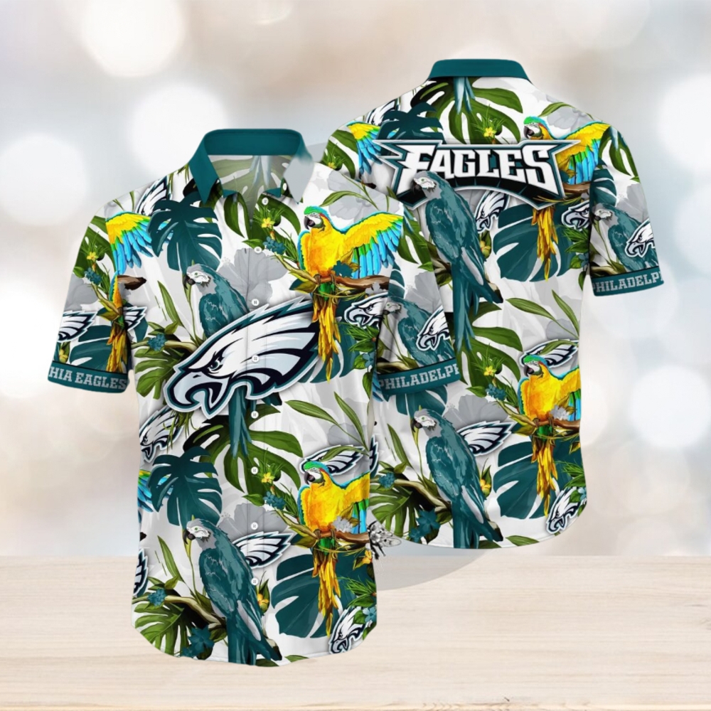 Trending NFL Philadelphia Eagles Flower Summer Hawaiian Shirt Trending NFL Philadelphia Eagles Flower Summer Hawaiian Shirt