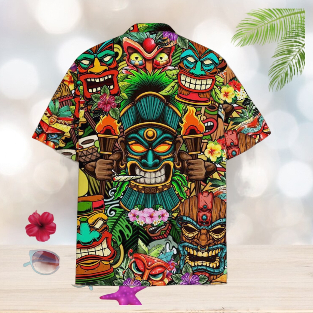 Tropical Tiki Head Hawaiian Shirt, Gift For Men And Women Tropical Tiki Head Hawaiian Shirt, Gift For Men And Women