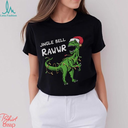 Tstars Boys Unisex Christmas Shirts Gift for Kids Jingle Bell Rawr T Rex Santa Kids Family Holiday Shirts Xmas Party Christmas Gifts for Boy Toddler Kids Birthday Gift T Shirt