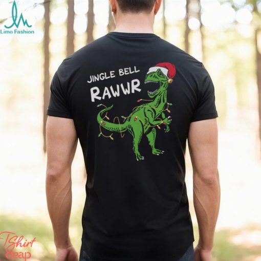 Tstars Boys Unisex Christmas Shirts Gift for Kids Jingle Bell Rawr T Rex Santa Kids Family Holiday Shirts Xmas Party Christmas Gifts for Boy Toddler Kids Birthday Gift T Shirt