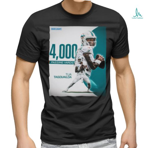 Tua Tagovailoa Miami Dolphins 4000 Passing Yards Shirt