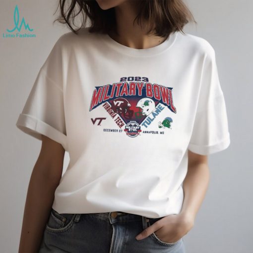 Tulane Green Wave Vs Virginia Tech 2023 Military Bowl Head To Head Unisex T Shirt