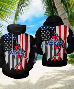 Tulsa Golden Hurricane NCAA US Flag 3D Printed Hoodie Ver 1