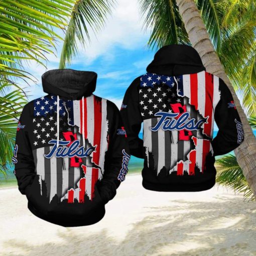 Tulsa Golden Hurricane NCAA US Flag 3D Printed Hoodie Ver 1