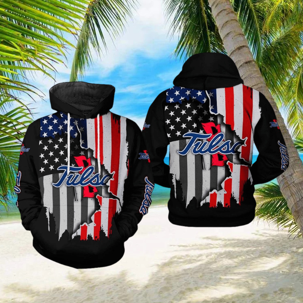 Tulsa Golden Hurricane NCAA US Flag 3D Printed Hoodie Ver 1 Tulsa Golden Hurricane NCAA US Flag 3D Printed Hoodie Ver 1