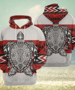 Turtle Zentangle Native Pattern 3D Printed Hoodie