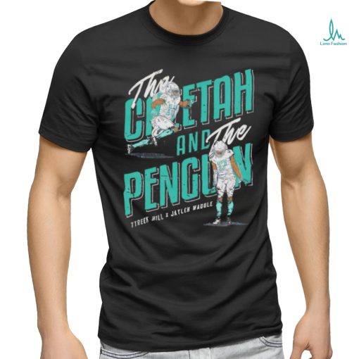 Tyreek Hill and Jaylen Waddle Miami Cheetah and Penguin Miami Dolphins NFL shirt