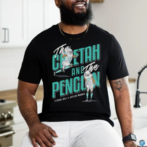 Tyreek Hill and Jaylen Waddle Miami Cheetah and Penguin Miami Dolphins NFL shirt