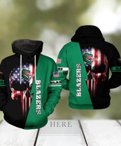 UAB Blazers NCAA US Flag Skull 3D Printed Hoodie